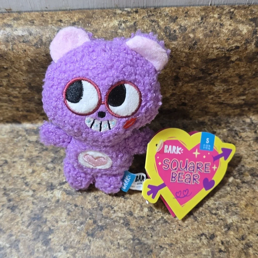 Bark Purple Square Bear Dog‎ Toy Size Small 0-20 Pounds NWT